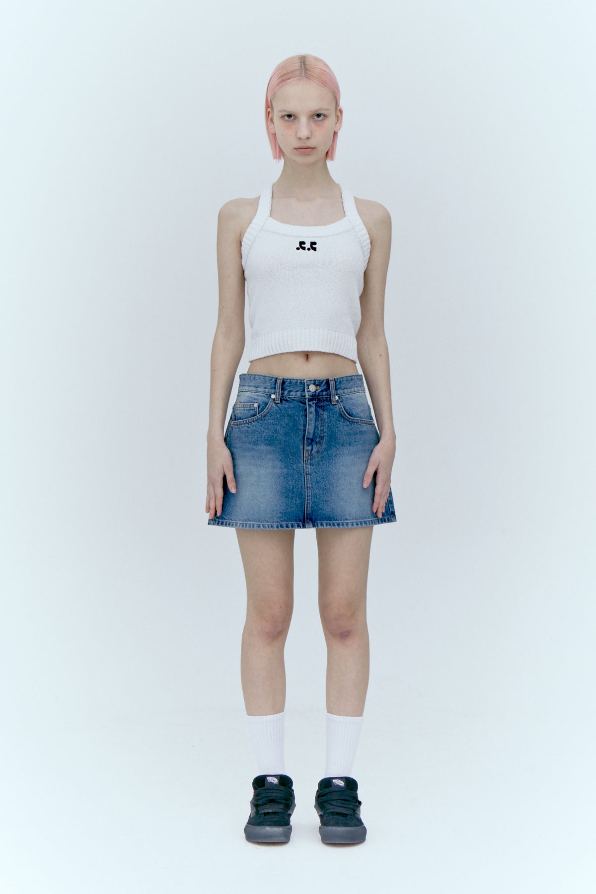 DENIM MINI SKIRT - BLUE – SeoulSeoul