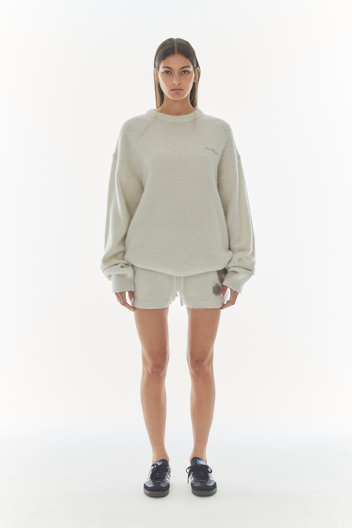 ショートパンツ Rest & Recreation HAIRY KNIT SHORTS 4BFK978 HAIRY KNIT SHORTS - GREY – SeoulSeoul