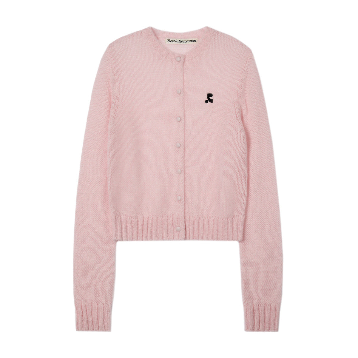 BUTTON HOLE KNIT CARDIGAN - PINK – SeoulSeoul