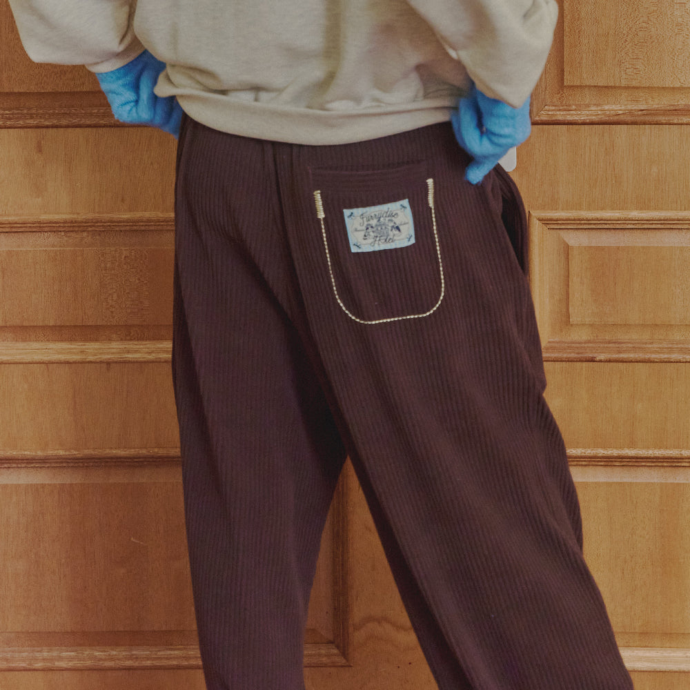 ★2025FW新作★RONRON★STITCH CORDUROY TRACK PANTS RONRON STITCH CORDUROY TRACK PANTS BROWN – SeoulSeoul
