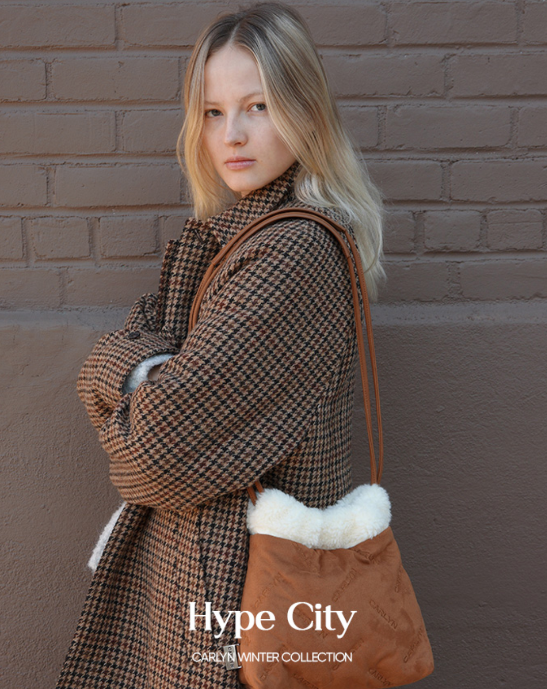 CARLYN SHEARLING TWEE MINI BROWN – SeoulSeoul