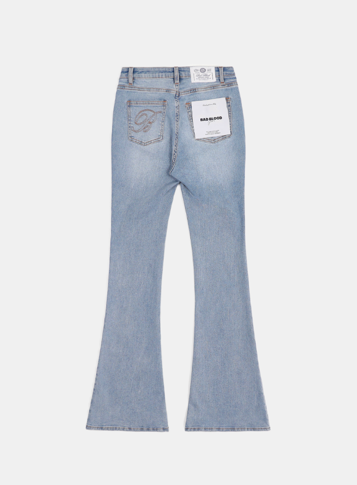 BAD BLOOD 0119 Low-Rise Bootcut Jeans - Light Blue – SeoulSeoul