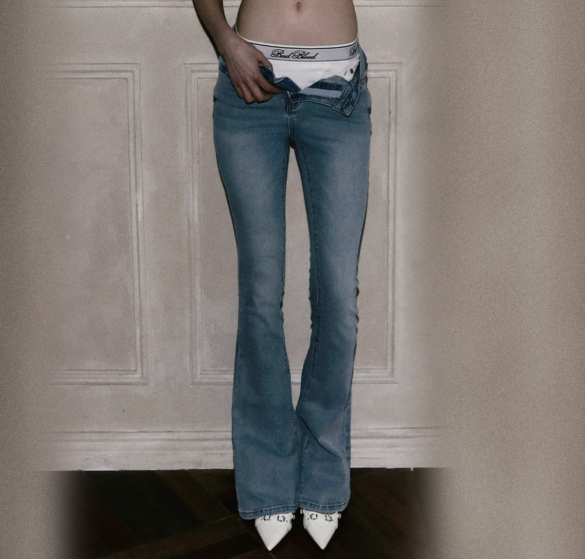 BAD BLOOD 0119 Low-Rise Bootcut Jeans - Light Blue – SeoulSeoul