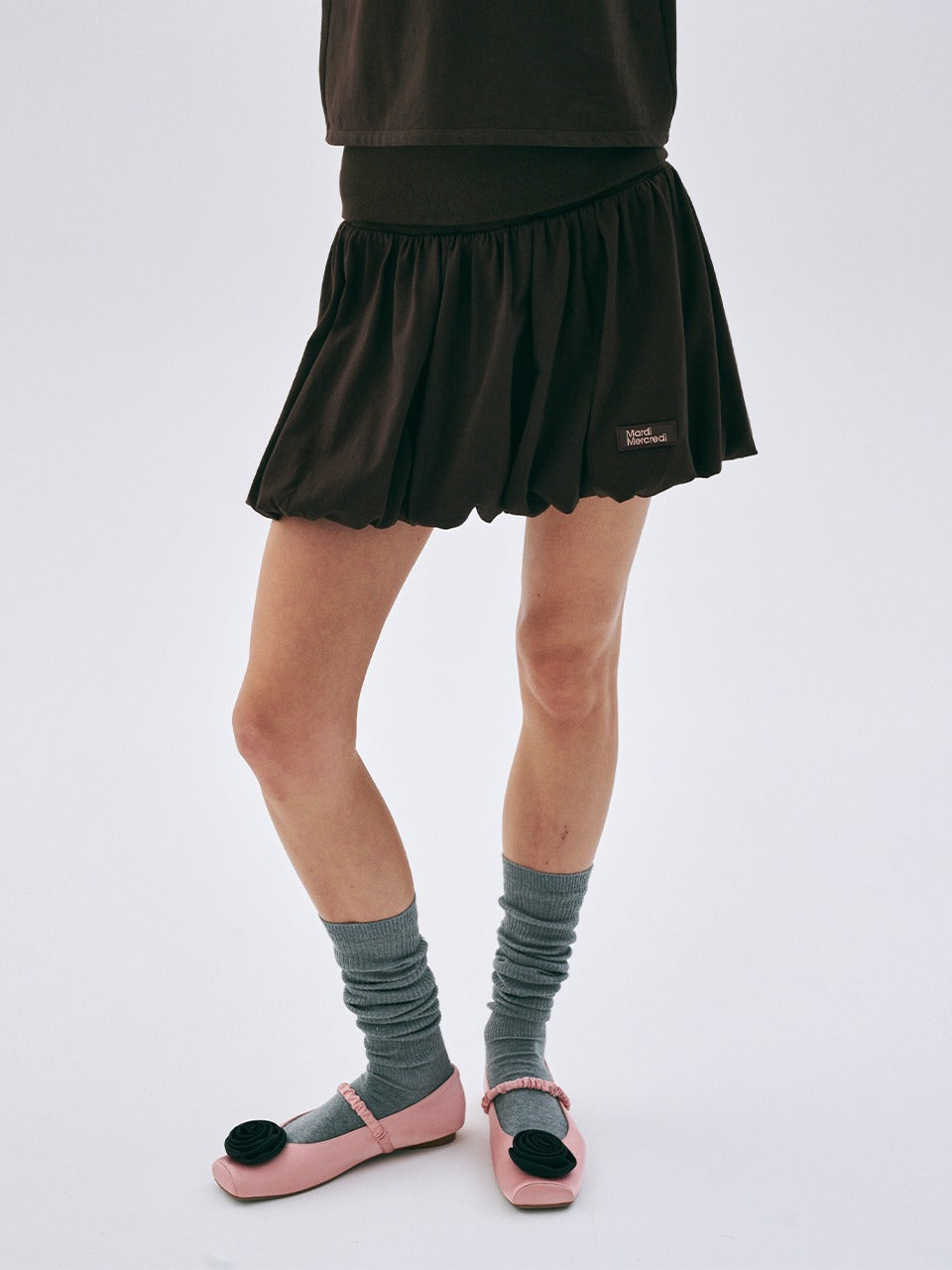 ●Mardi Mercredi●TANK TOP + VOLUME MINI SET UP_BROWN Designer fashion, Seoul-fully created | W Concept