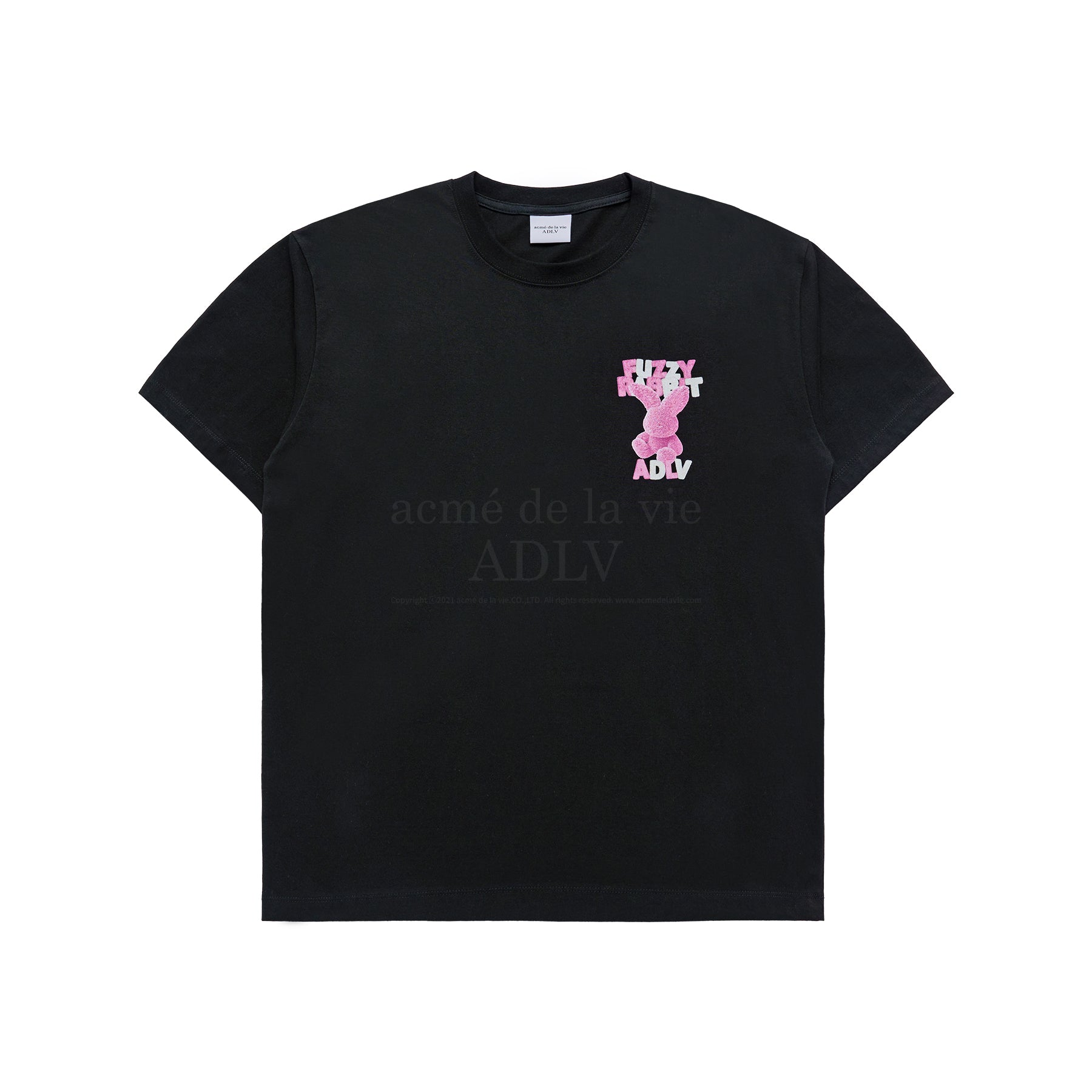 [ADLV]FUZZY FONT RABBIT SHORT SLEEVE T-SHIRT /追跡付 acmé de la vie ADLV FUZZY FONT RABBIT SHORT SLEEVE T-SHIRT