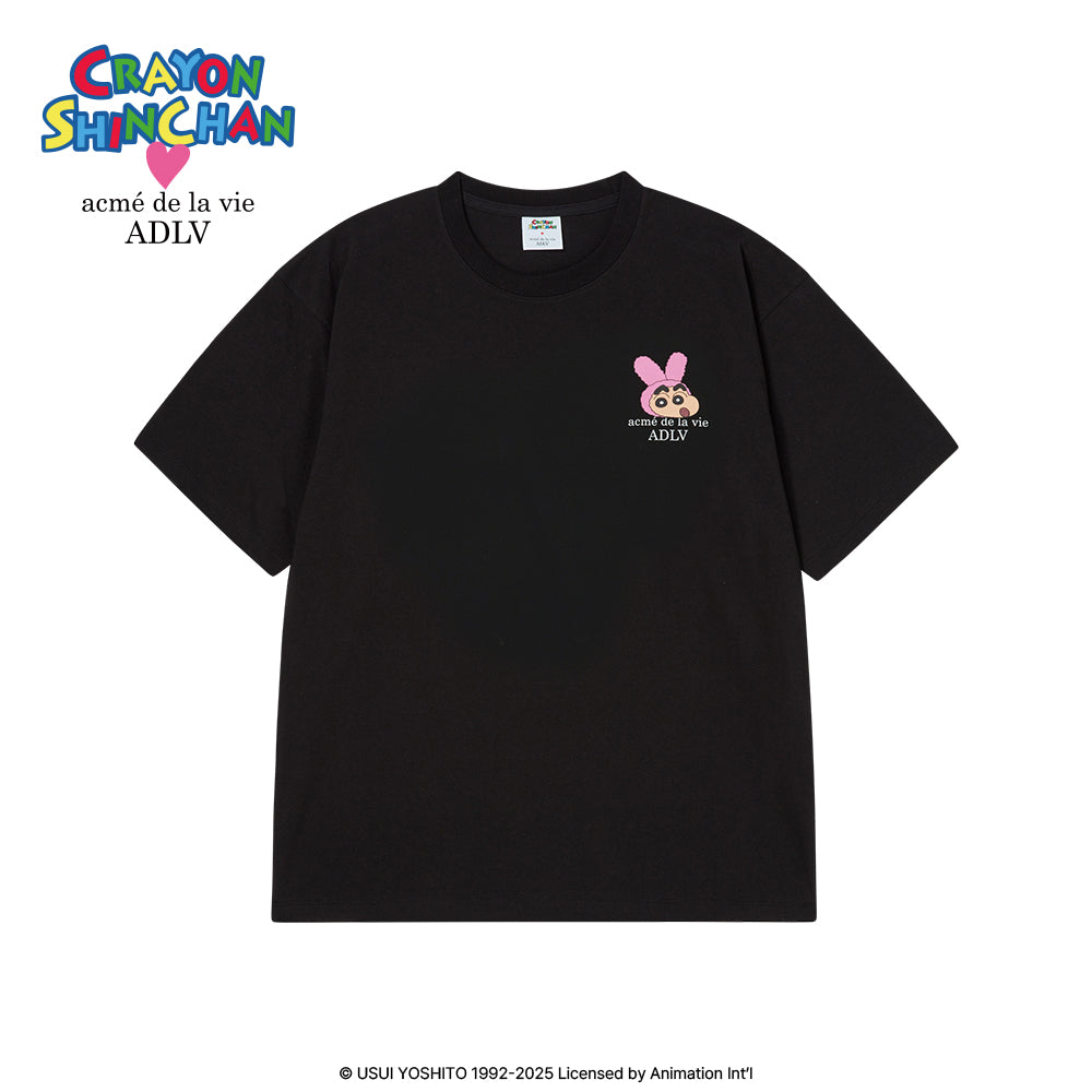 ADLV Fuzzy Rabbit Shinchan T-Shirt – Short Sleeve Cartoon Tee