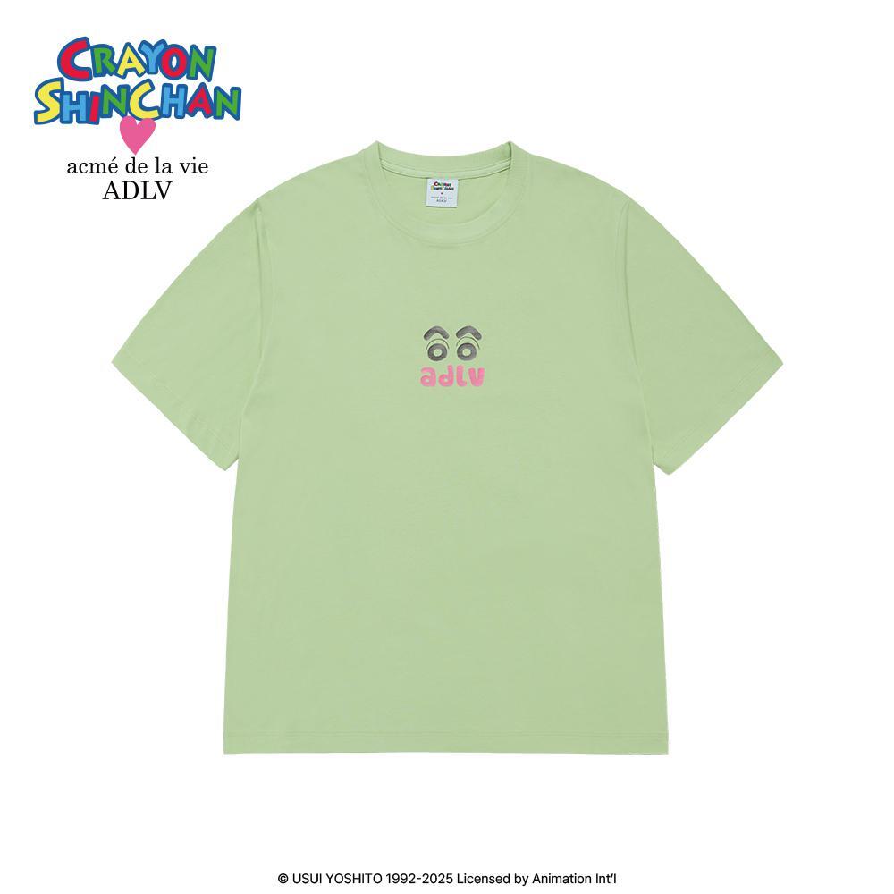 ADLV Shinchan & Friends T-Shirt – Light Green Short Sleeve Cartoon Tee
