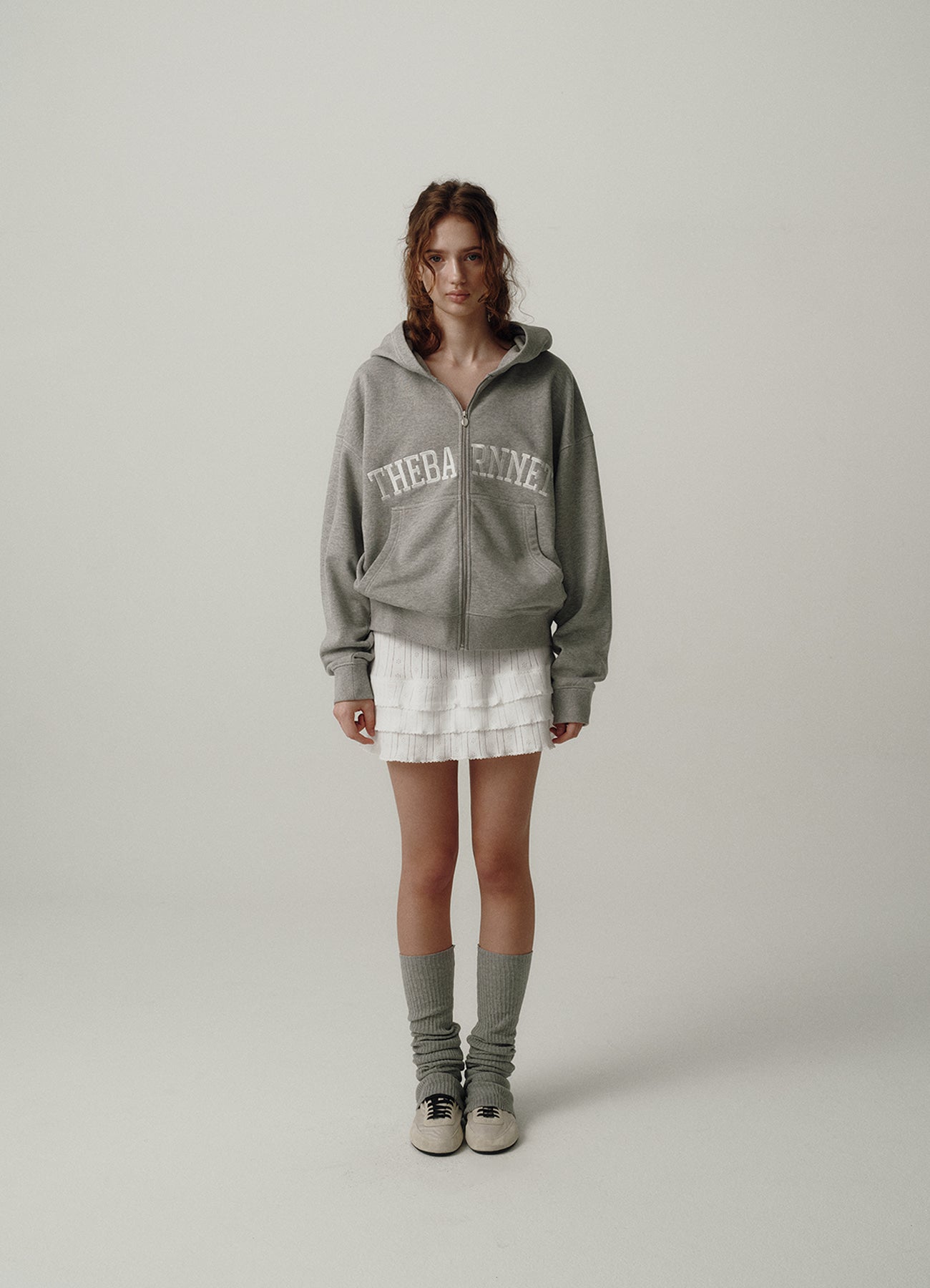 トップス The Barnnet Campie Sweat Zip-Up Hoodie the Barnnet Grey Campie Sweat Zip-Up Hoodie Jacket – Comfortable