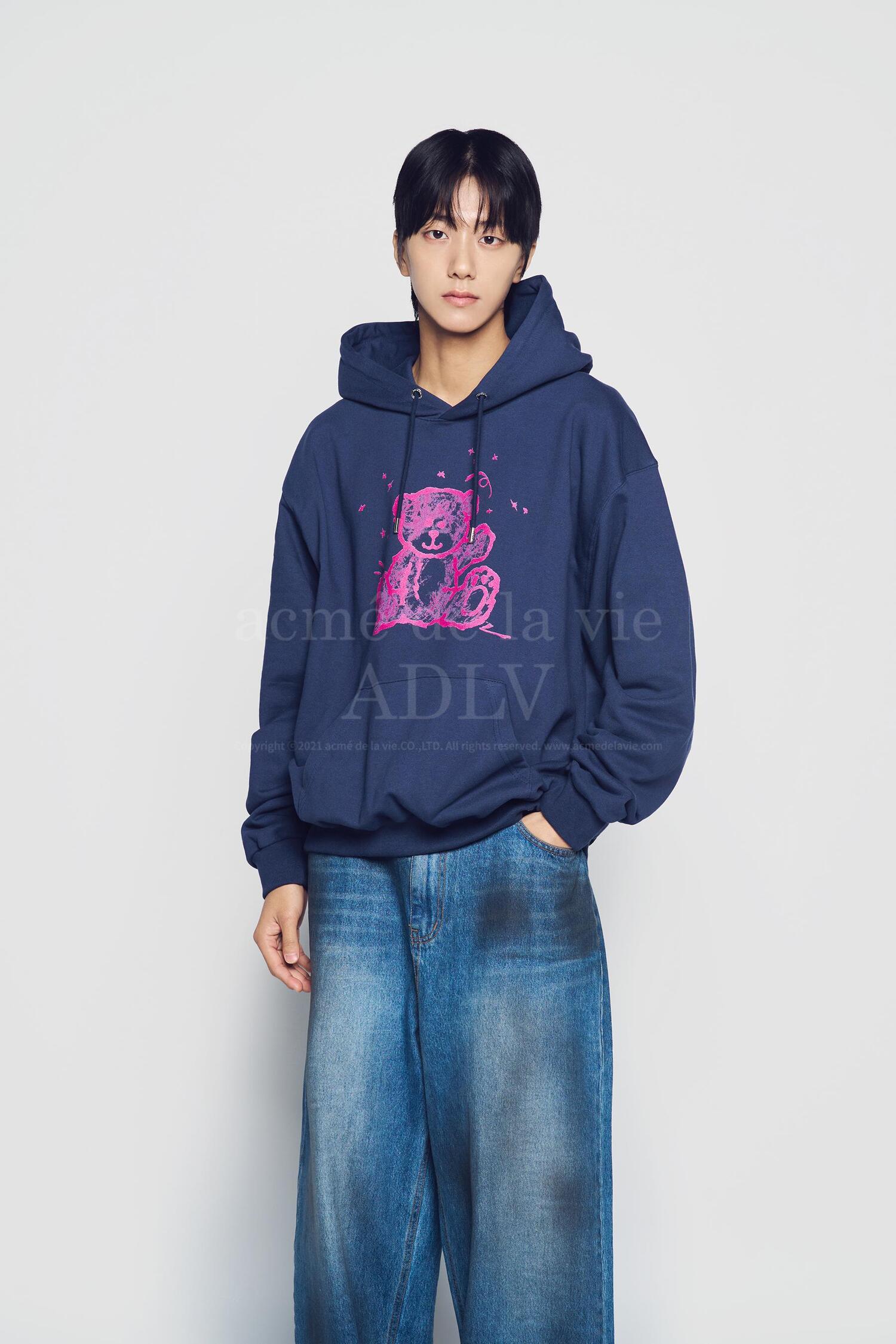 ADLV ♥ HAND SKETCH BEAR HOODIE /追跡付 acmé de la vie ADLV HAND SKETCH BEAR HOODIE CREAM – SeoulSeoul