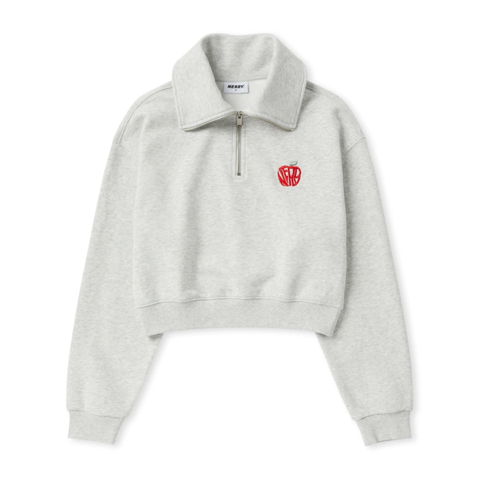 NERDY Souffle Crop Sweatshirt Melange White – SeoulSeoul