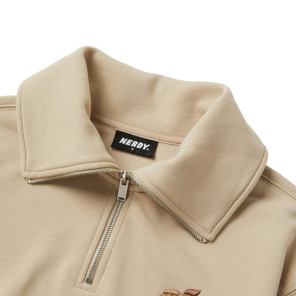 [ NERDY ]韓国人気★WOMEN'S SOUFFLE CROP SWEAT HALF PANTS SET NERDY Souffle Crop Sweatshirt Light Beige – SeoulSeoul
