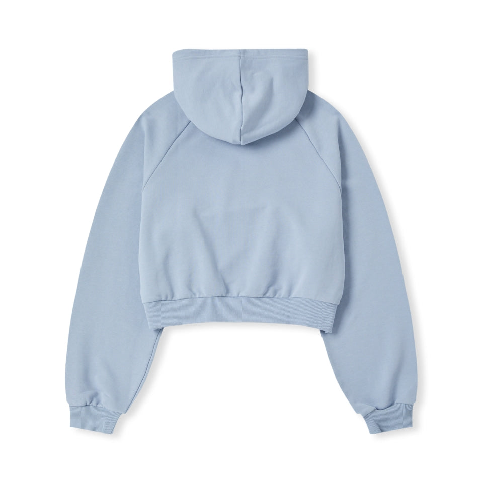 NERDY Culsive Logo Crop Pullover Hoodie Light Blue – SeoulSeoul