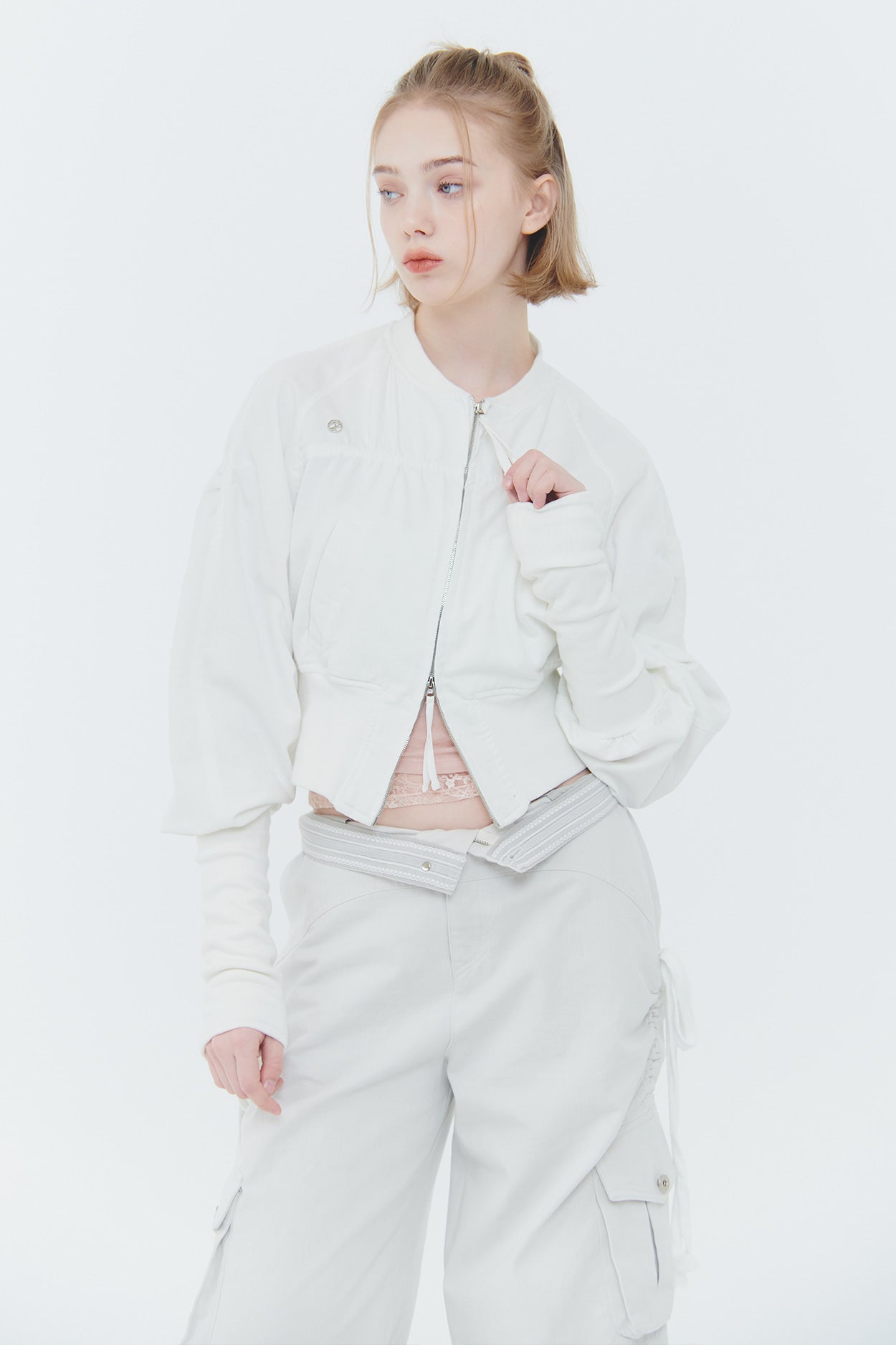 【pain or pleasure】25ss SARA SHIRRING JUMPER PAIN OR PLEASURE SARA SHIRRING JUMPER WHITE – SeoulSeoul