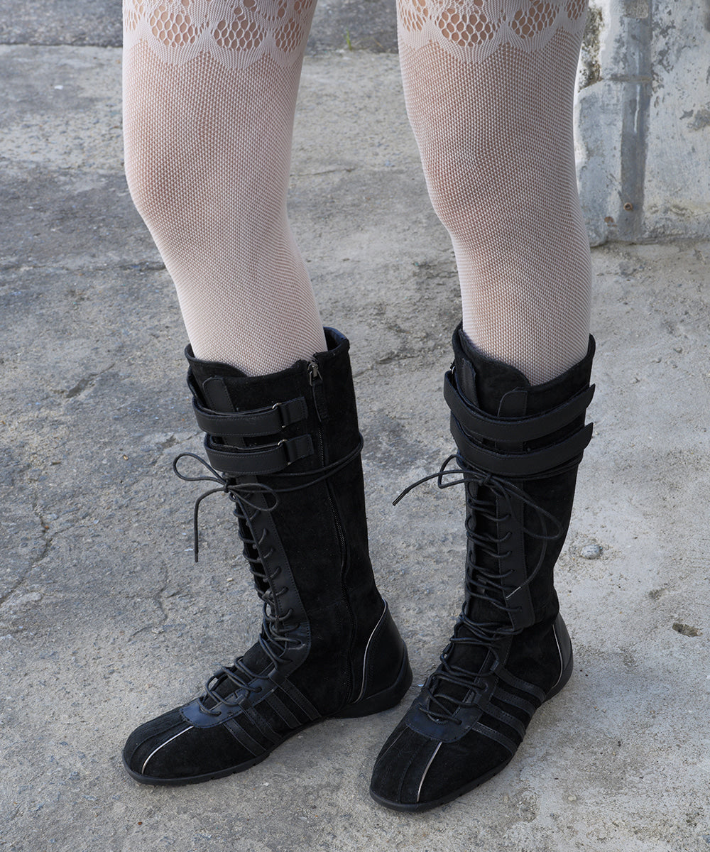 ROCKFISH BLISS VELCRO LONG BOOTS - BLACK – SeoulSeoul