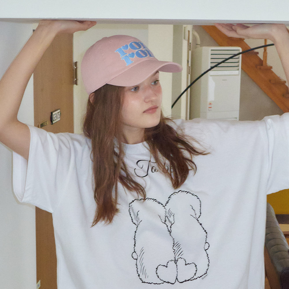 Tシャツ・カットソー RONRON PUPPY TAILS OVER FIT T SHIRT BUTTER RONRON PUPPY TAILS OVER FIT T SHIRT WHITE – SeoulSeoul