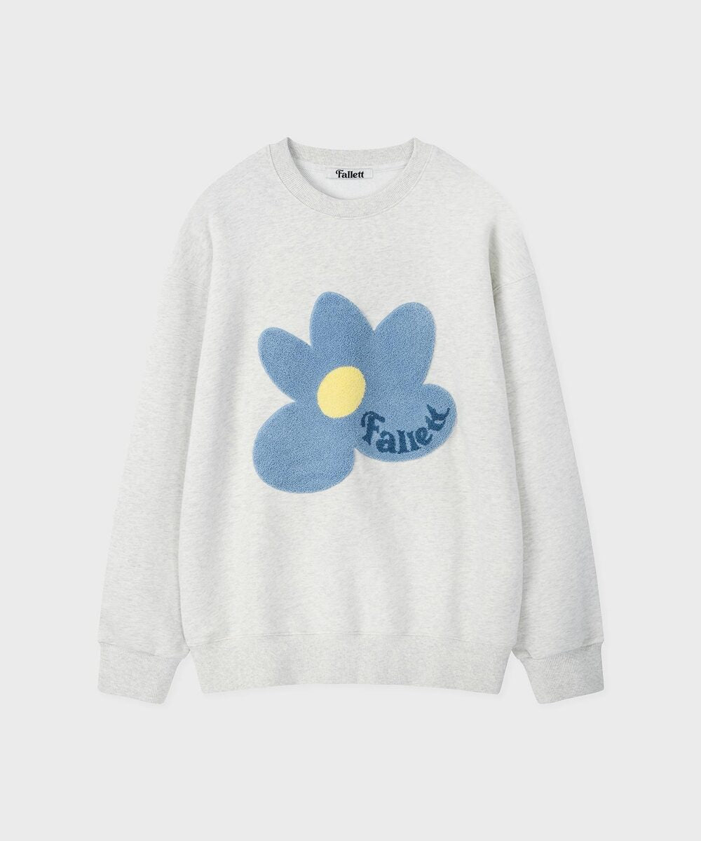 FALLETT Boucle Flower Sweatshirt Oatmeal – SeoulSeoul