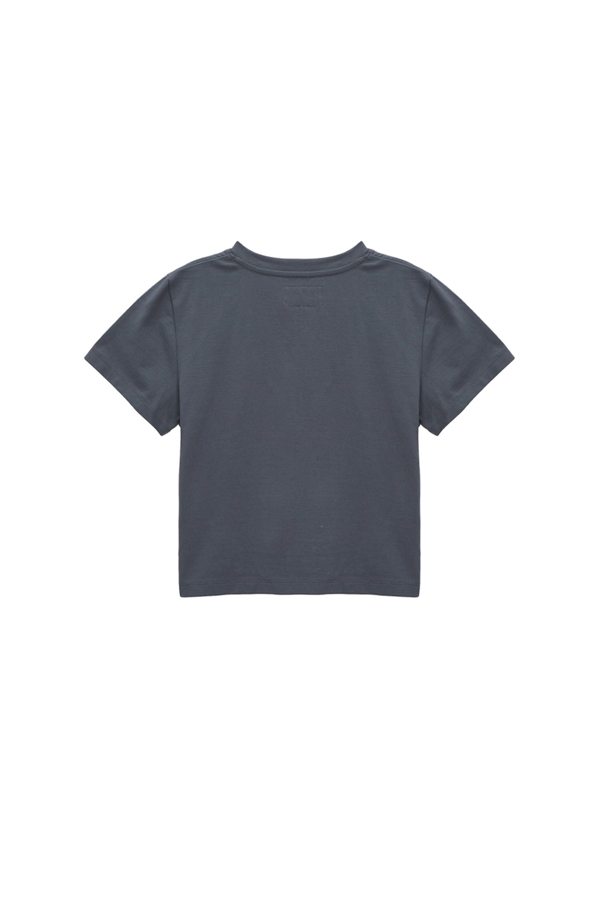 ★Matin Kim★ BLURRED LOGO CROP TOP IN CHARCOAL MK2400TS057M MATIN KIM BLURRED LOGO CROP TOP IN CHARCOAL – SeoulSeoul
