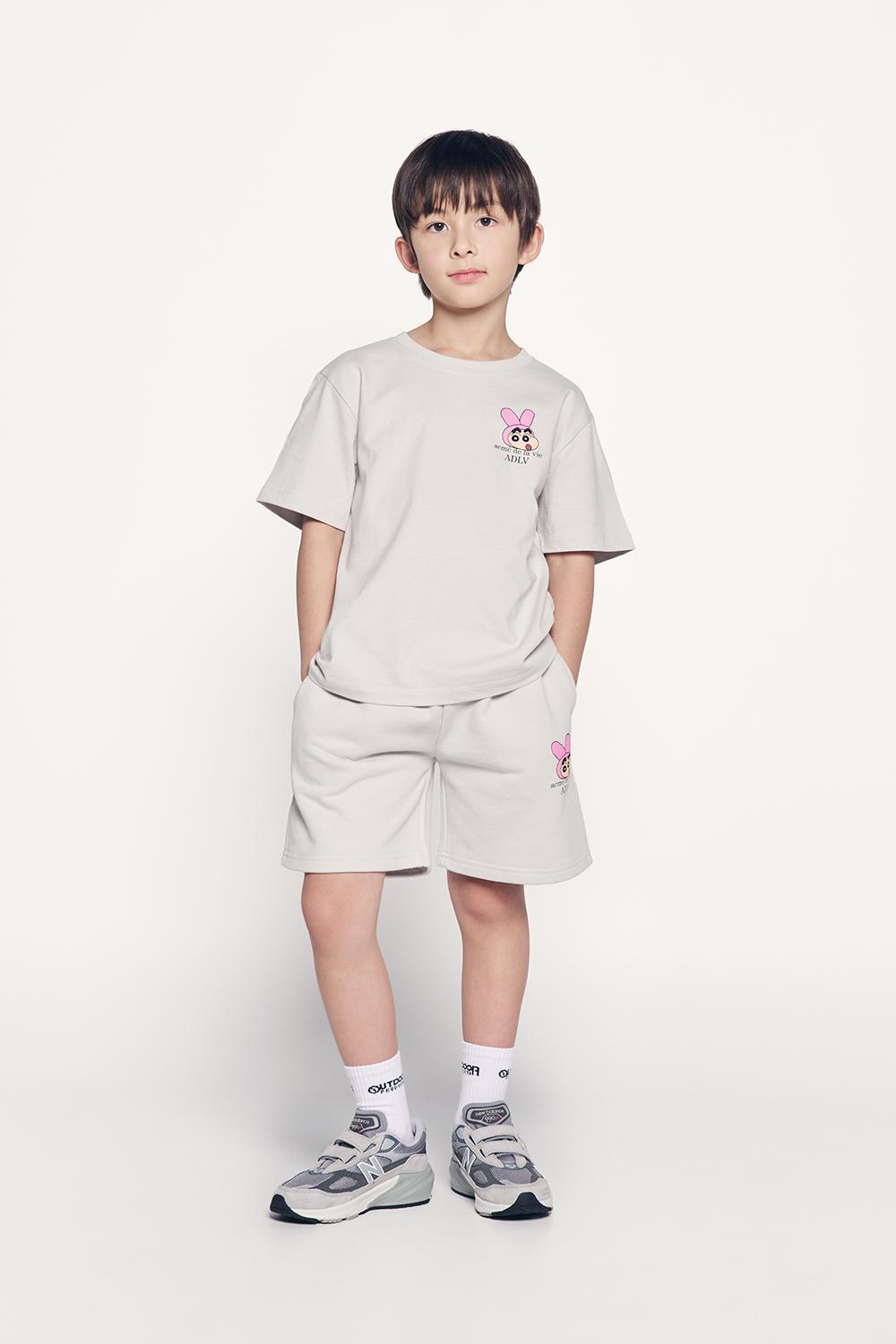 acmé de la vie Kids Fuzzy Rabbit Shinchan T-Shirt – Short