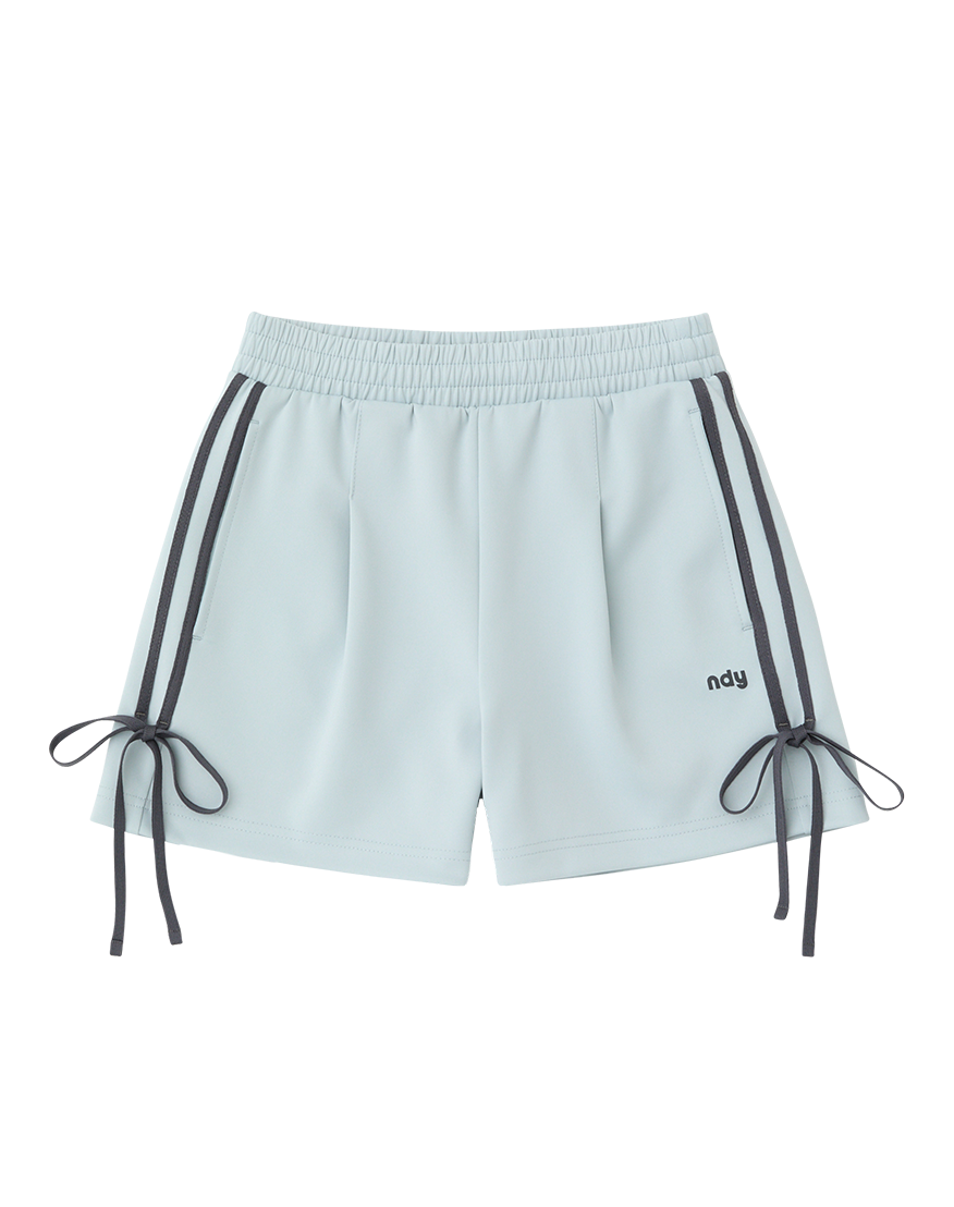 [25SS新]★NERDY★W's Ribbon SEMI CROP Short Sleeve Track Set NERDY Ribbon Track Shorts Mint – SeoulSeoul