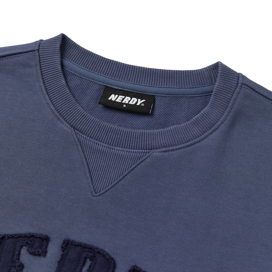 NERDY Vintage Arch Logo Sweatshirt Deep Blue – SeoulSeoul