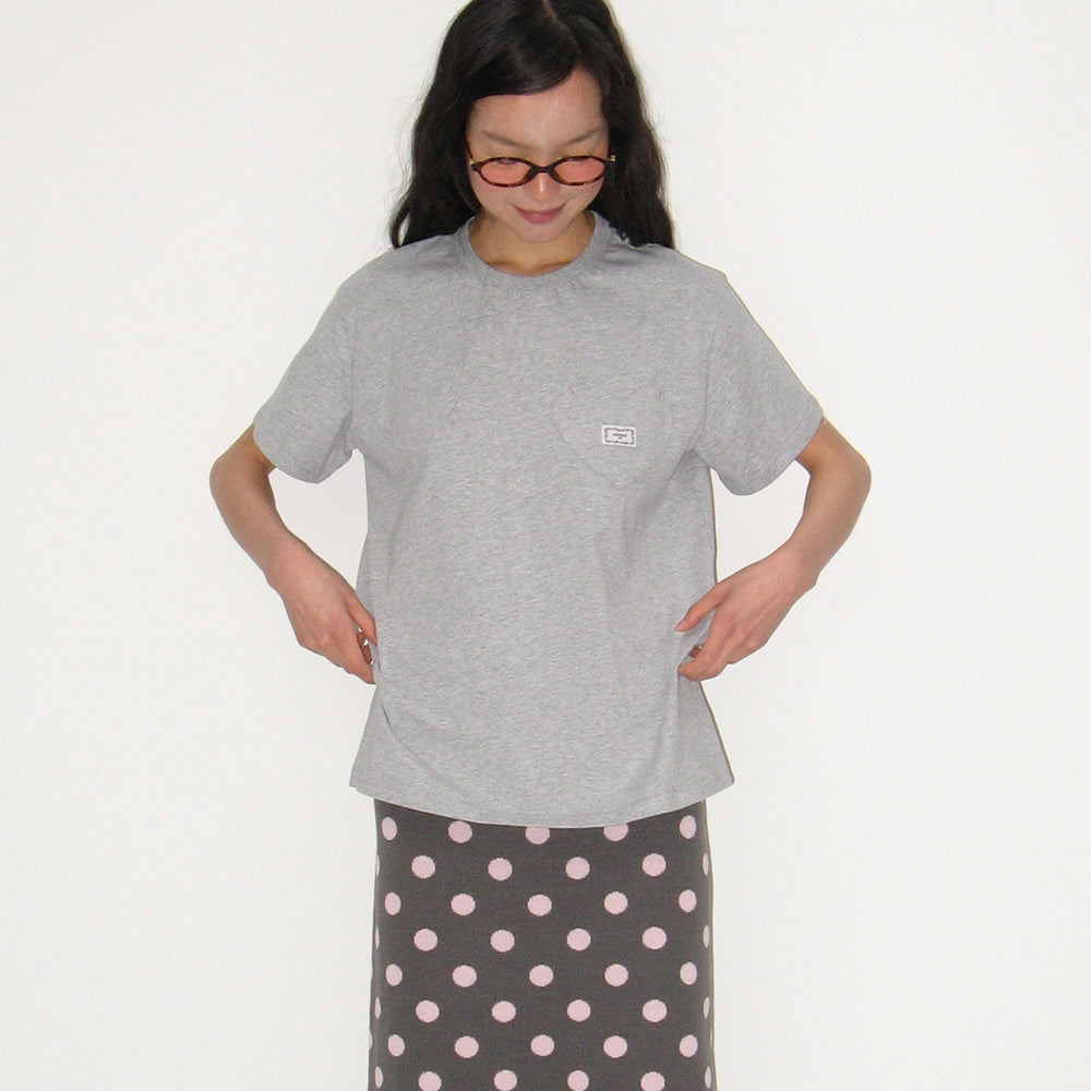 RONRON☆大人気♪HEART POCKET OVER FIT SHORT SLEEVE T SHIRT RONRON HEART POCKET OVER FIT SHORT SLEEVE T SHIRT WHITE