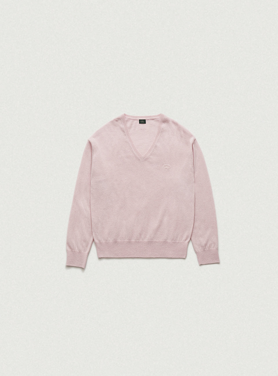 the Barnnet Pink Light Plain V-Neck Knit Sweater – Soft