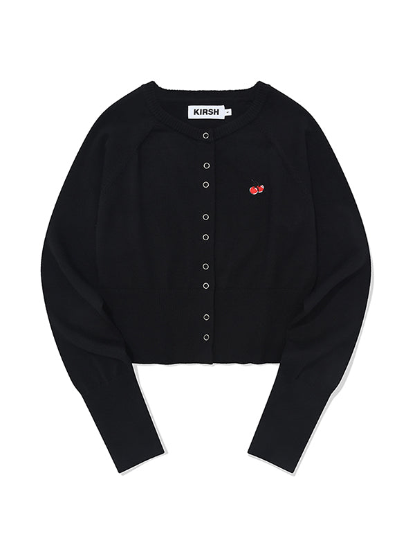 KIRSH SMALL CHERRY SNAP POINT SLIM CARDIGAN BLACK – SeoulSeoul