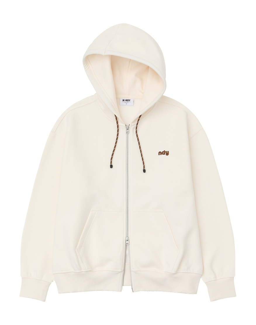 NERDY Twist Brushed Hoodie Zip-Up Cream – SeoulSeoul