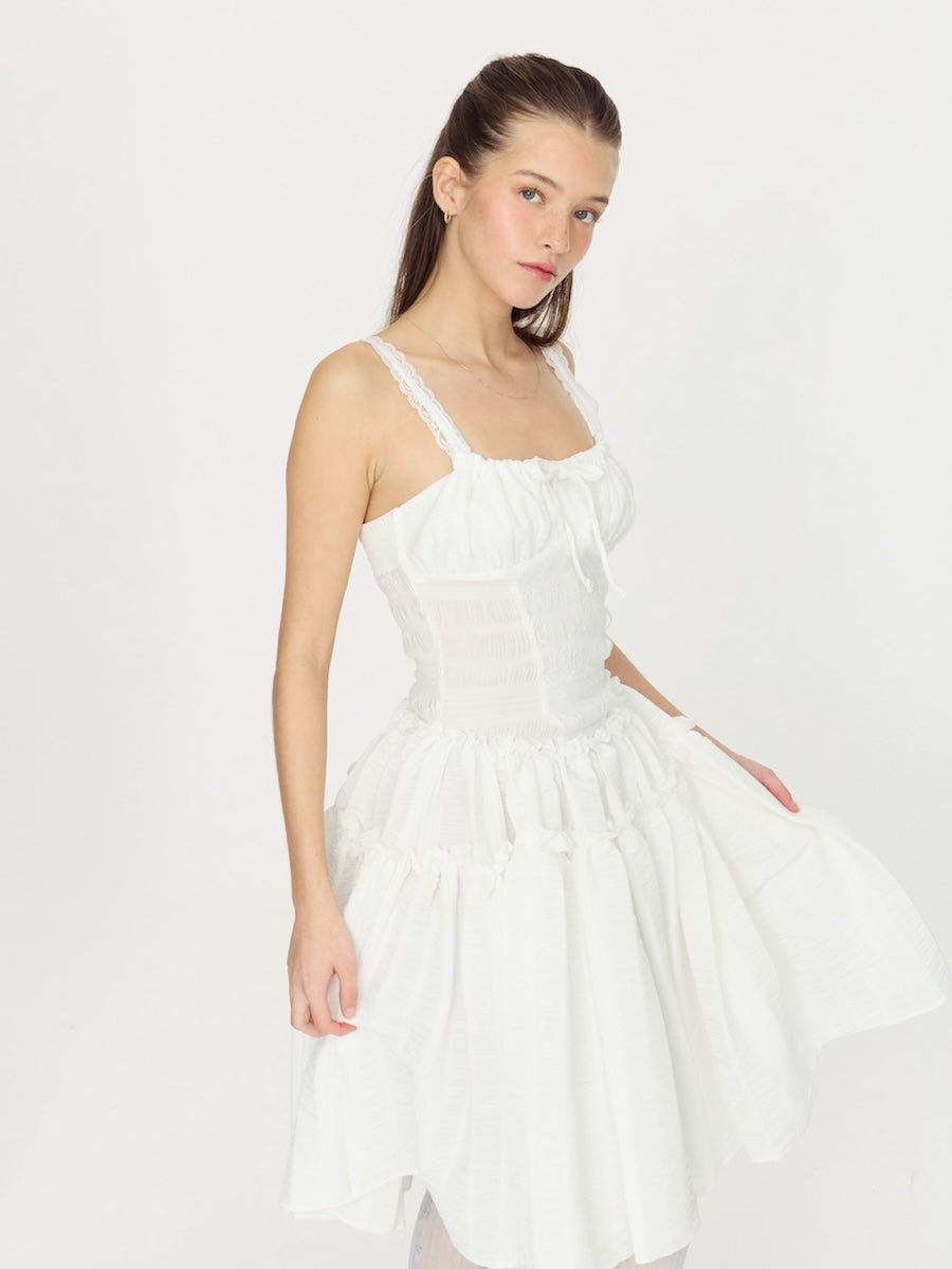 ワンピース GLOWNY LOVE SPELL MIDI DRESS 5BJH1295 GLOWNY LOVE SPELL MIDI DRESS (WHITE) – SeoulSeoul