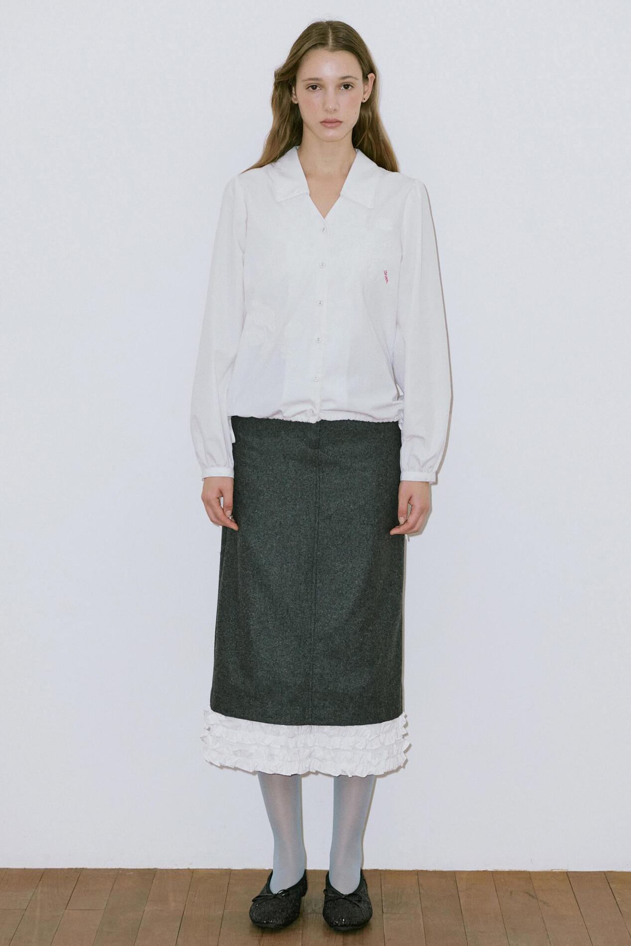 トップス SINOON V-Neck Lace Collar Lace Blouse Sinoon V-Neck Lace Collar Lace Blouse (White) – SeoulSeoul