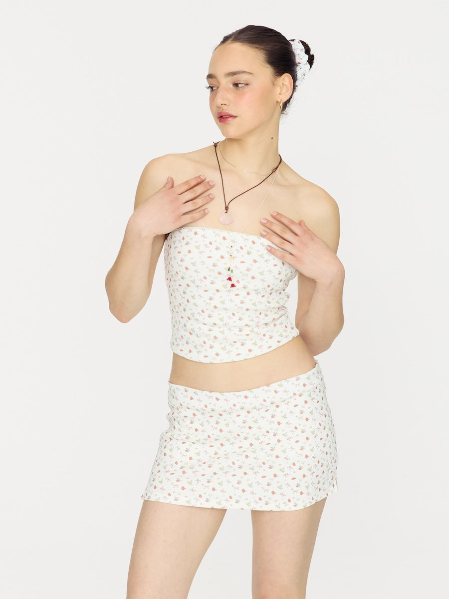 GLOWNY WILD TUBE TOP (STRAWBERRY BOW) – SeoulSeoul
