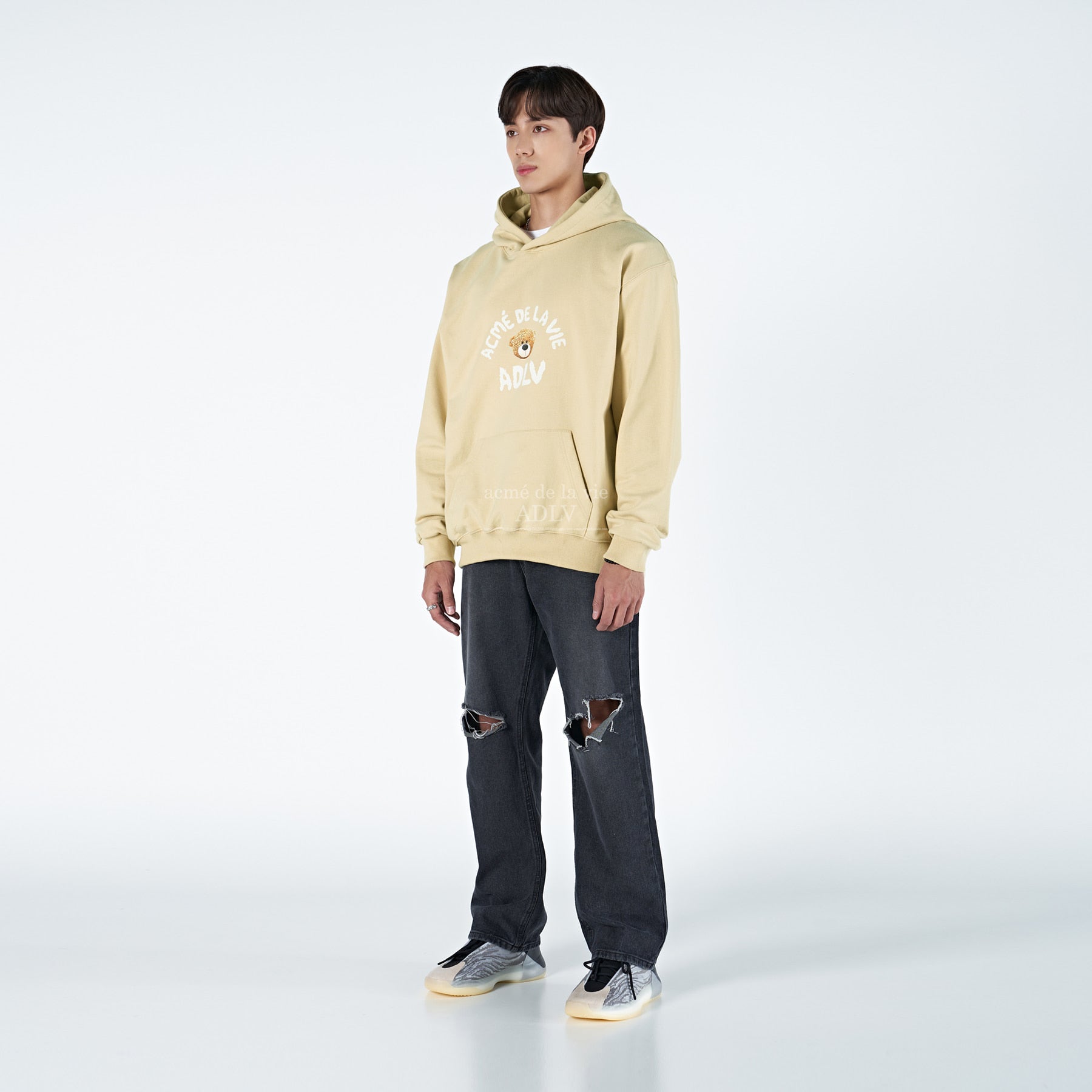 acmé de la vie ADLV TEDDY BEAR (BEAR DOLL) HOODIE BEIGE – SeoulSeoul