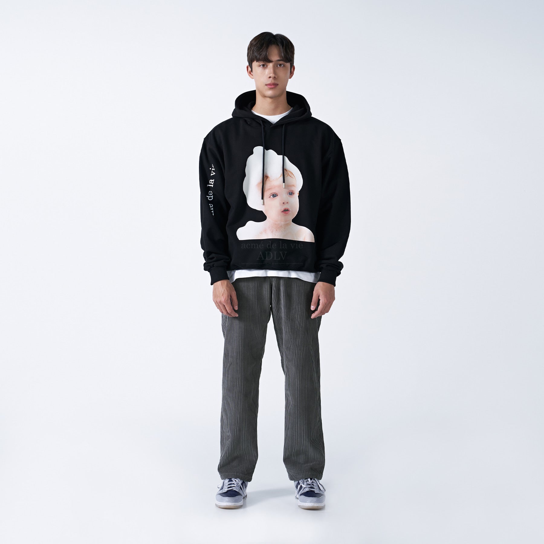 acmé de la vie ADLV BABY FACE HOODIE BLACK BUBBLE – SeoulSeoul