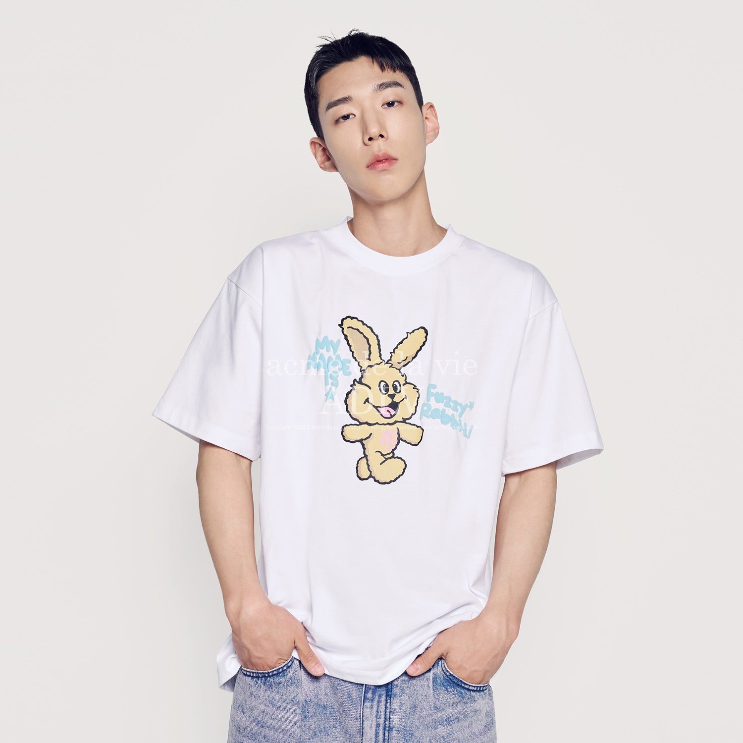 Tシャツ・カットソー ACME DE LA VIE MY NAME IS FUZZY RABBIT SHORT SLEEVE 4BUK064 acmé de la vie ADLV MY NAME IS FUZZY RABBIT SHORT SLEEVE T