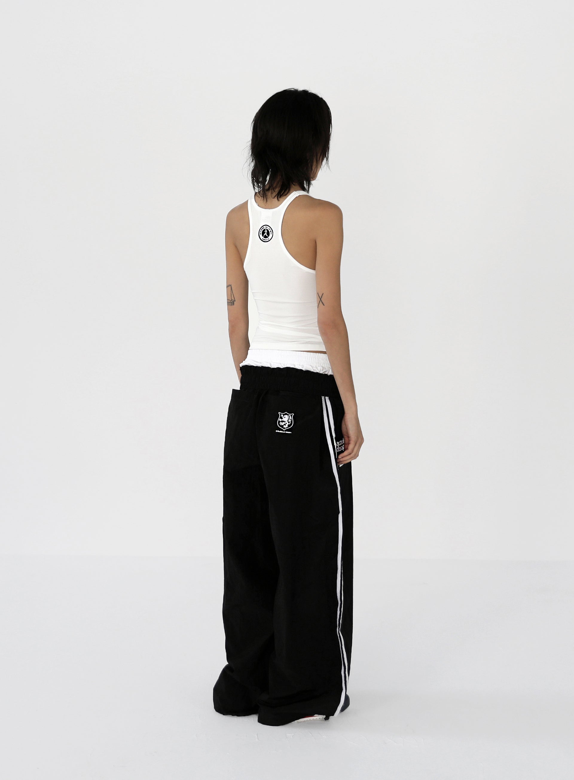 ★BADBLOOD★ Dark Classic Pinstripe Track Pants Black w-pts2 cfceabc4449de7b4c3c14666c5a91e