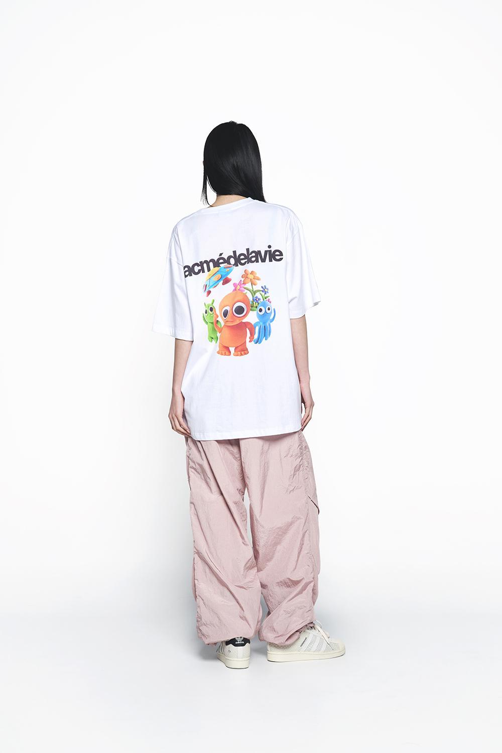 ADLV ♥ CLAY ALIEN SHORT SLEEVE T-SHIRT acmé de la vie ADLV CLAY ALIEN SHORT SLEEVE T-SHIRT WHITE