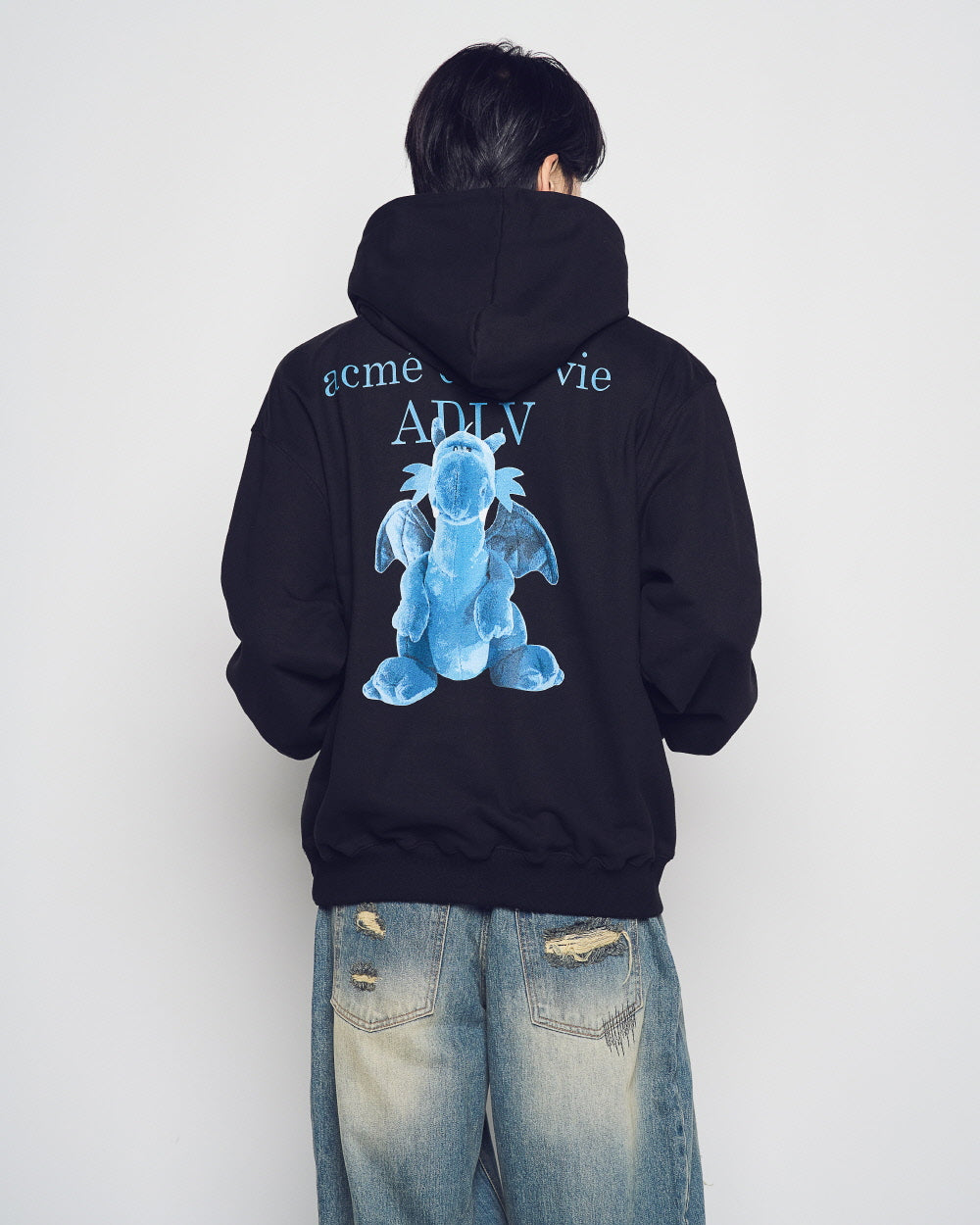 ADLV NEW FUZZY DRAGON ARTWORK HOODIE BLACK – SeoulSeoul