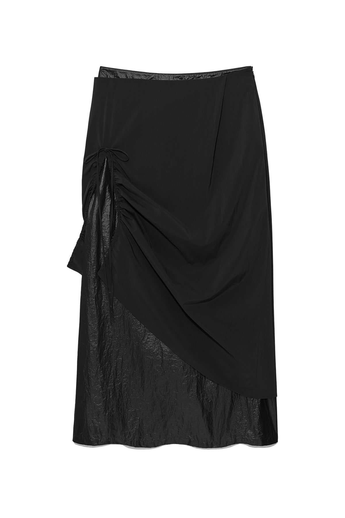 【MATIN KIM】SHIRRING LAYERED MAXI SKIRT SHIRRING LAYERED MAXI SKIRT IN LIGHT GREY – Matin Kim