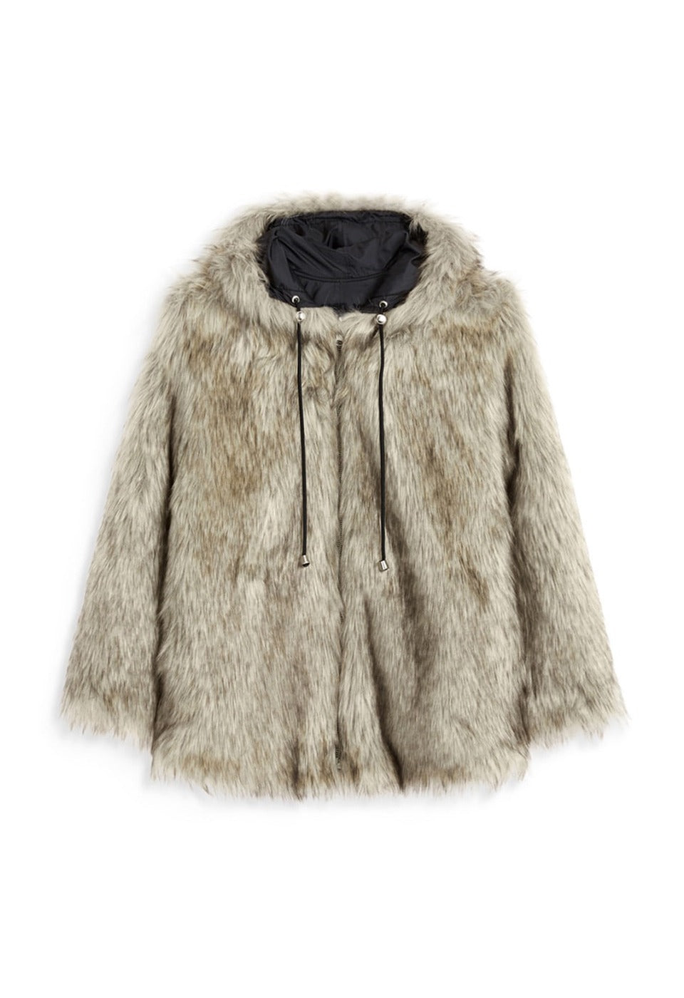 OPEN YY REVERSIBLE FAUX FUR HOOD JACKET, BEIGE – SeoulSeoul