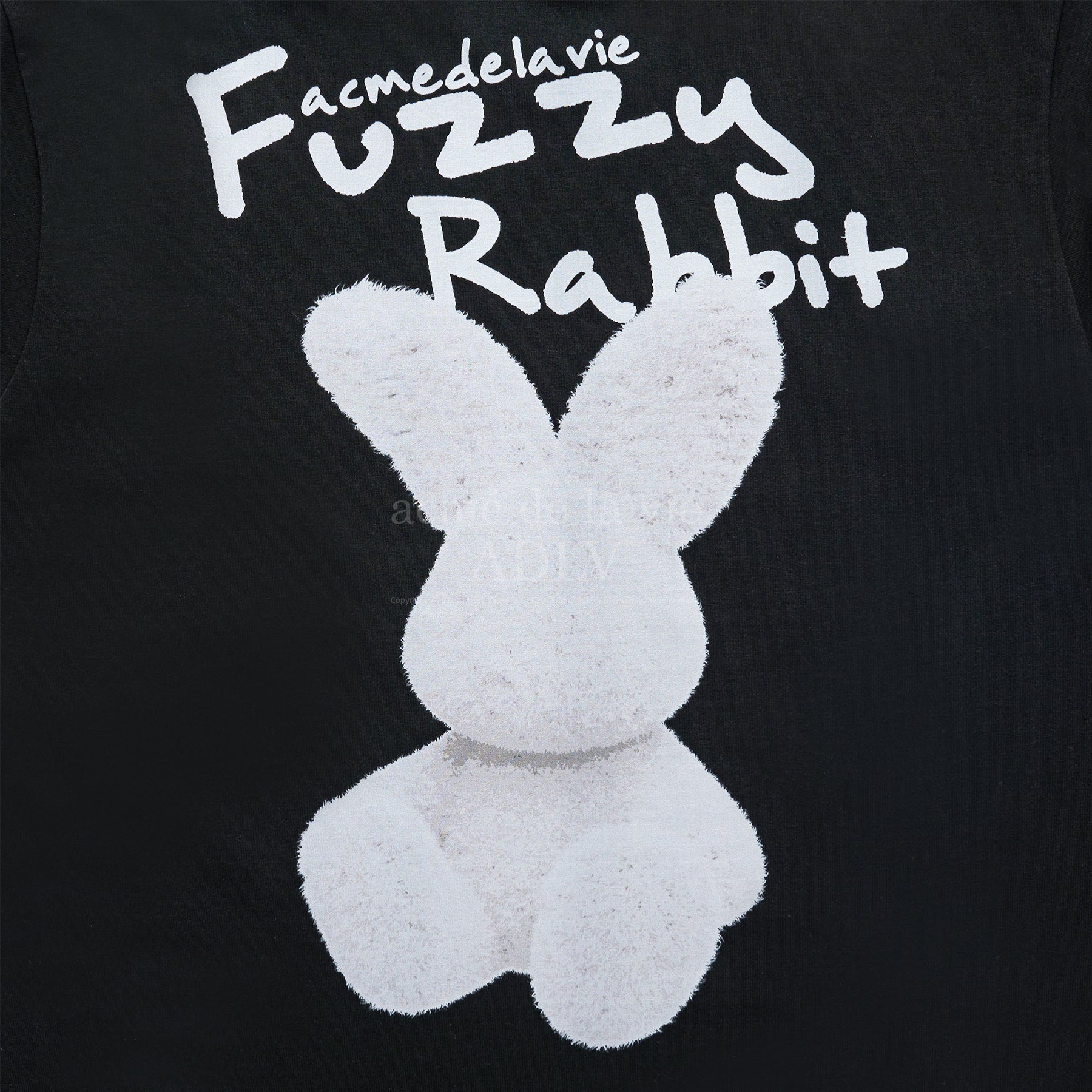 Tシャツ・カットソー ACME DE LA VIE DOODLE FUZZY RABBIT SHORT SLEEVE T-SH 4BUK058 24SS] DOODLE FUZZY RABBIT SHORT SLEEVE T-SHIRT BLACK - ACMÉ