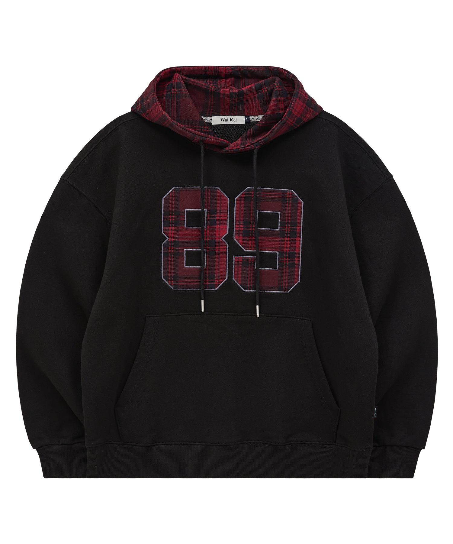 【Wai Kei】 Colorblock 89 Logo Check Hoodie /追跡付 WAIKEI 89 Logo Check Hoodie Black – SeoulSeoul