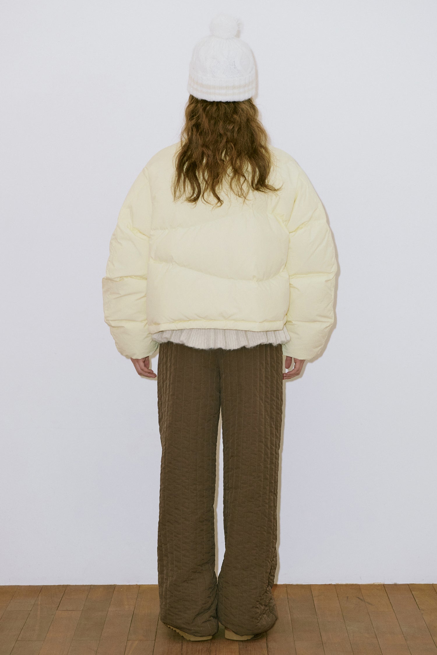 【FAD】ribbon puffer jacket ★韓国人気★ 追跡付 キルティングリボンパファーダウンジャケット | ファッション