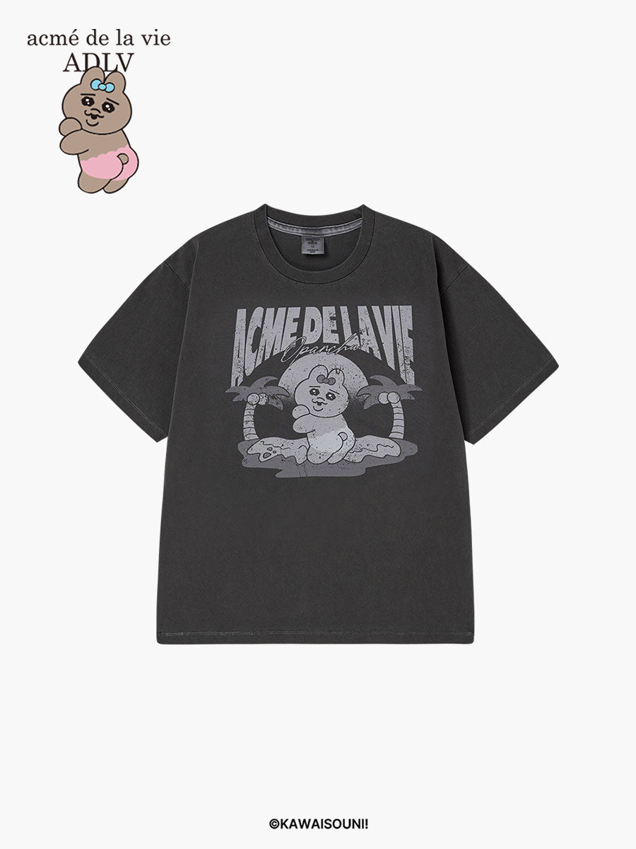 ADLV BEACH OPANCHU USAGI PIGMENT SHORT SLEEVE T-SHIRT