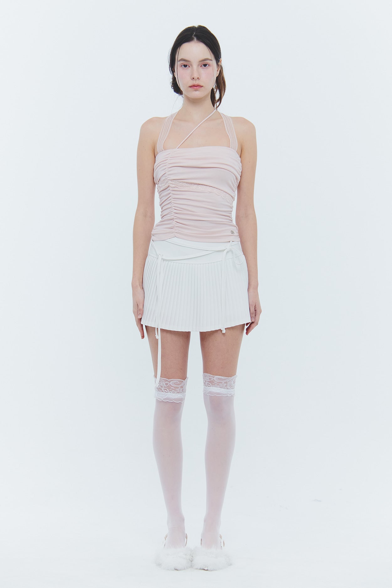 【pain or pleasure】24fw ECHO PLEATS SKIRT PAIN OR PLEASURE ECHO PLEATS SKIRT (SS ver.) WHITE – SeoulSeoul