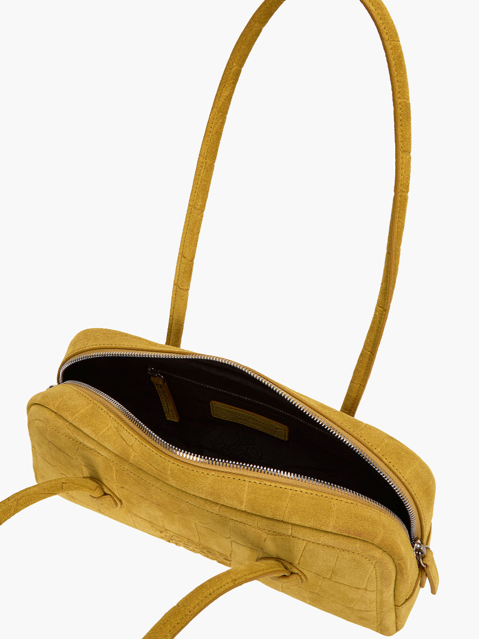 MARGESHERWOOD SOFT BOSTON EW_mustard croc-effect suede