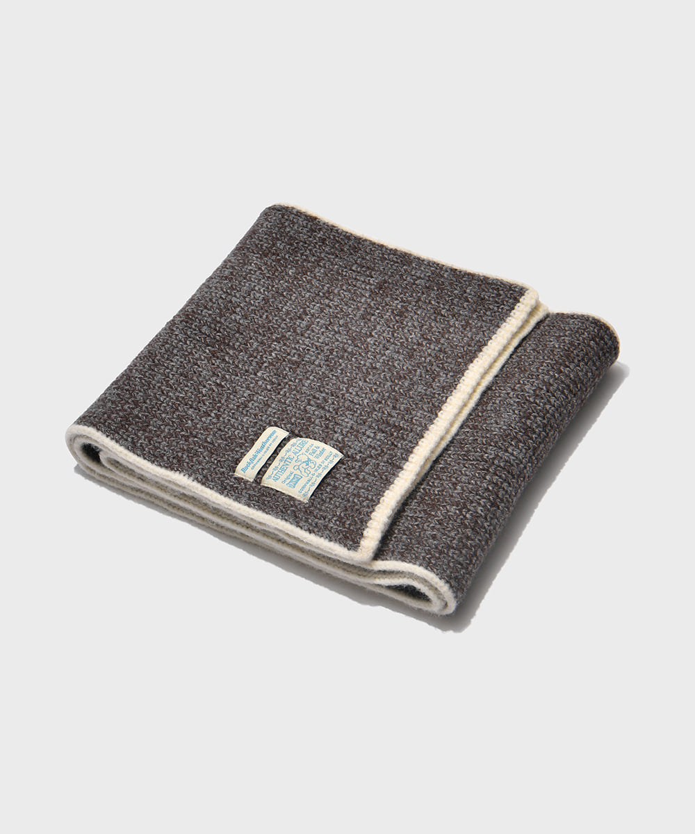 wool stripe muffler | OHOTORO