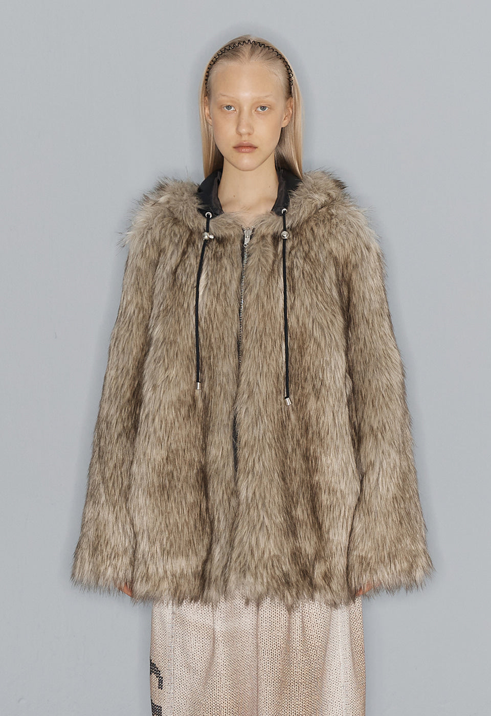 ジャケット・アウター OPEN YY REVERSIBLE FAUX FUR HOOD JACKET OPEN YY REVERSIBLE FAUX FUR HOOD JACKET, BEIGE – SeoulSeoul