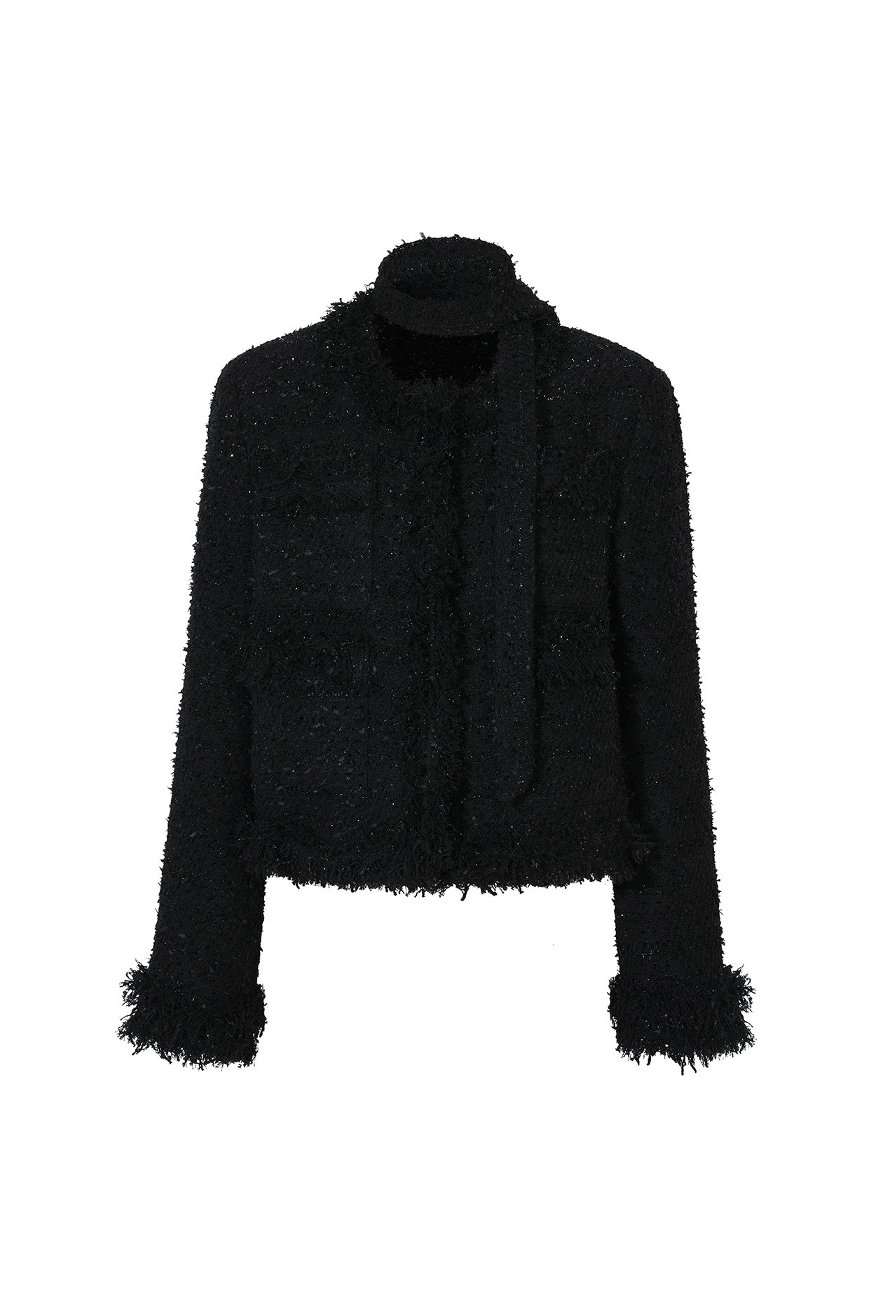 【pain or pleasure】25ss LUCY SCARF TWEED JACKET pain or pleasure】25ss LUCY SCARF TWEED JACKET