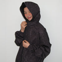 RONRON HOODED WINDBREAKER JUMPER BLACK DOT