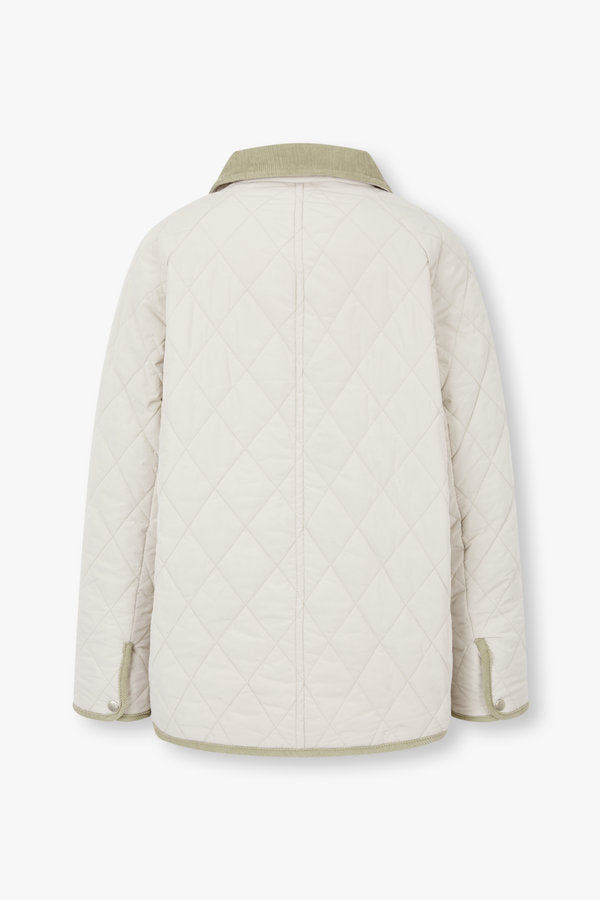 【BAON】[unisex] Ifend Corduroy Quilted Jumper STUDIO TOMBOY Corduroy Collar Quilted Jumper Light Beige